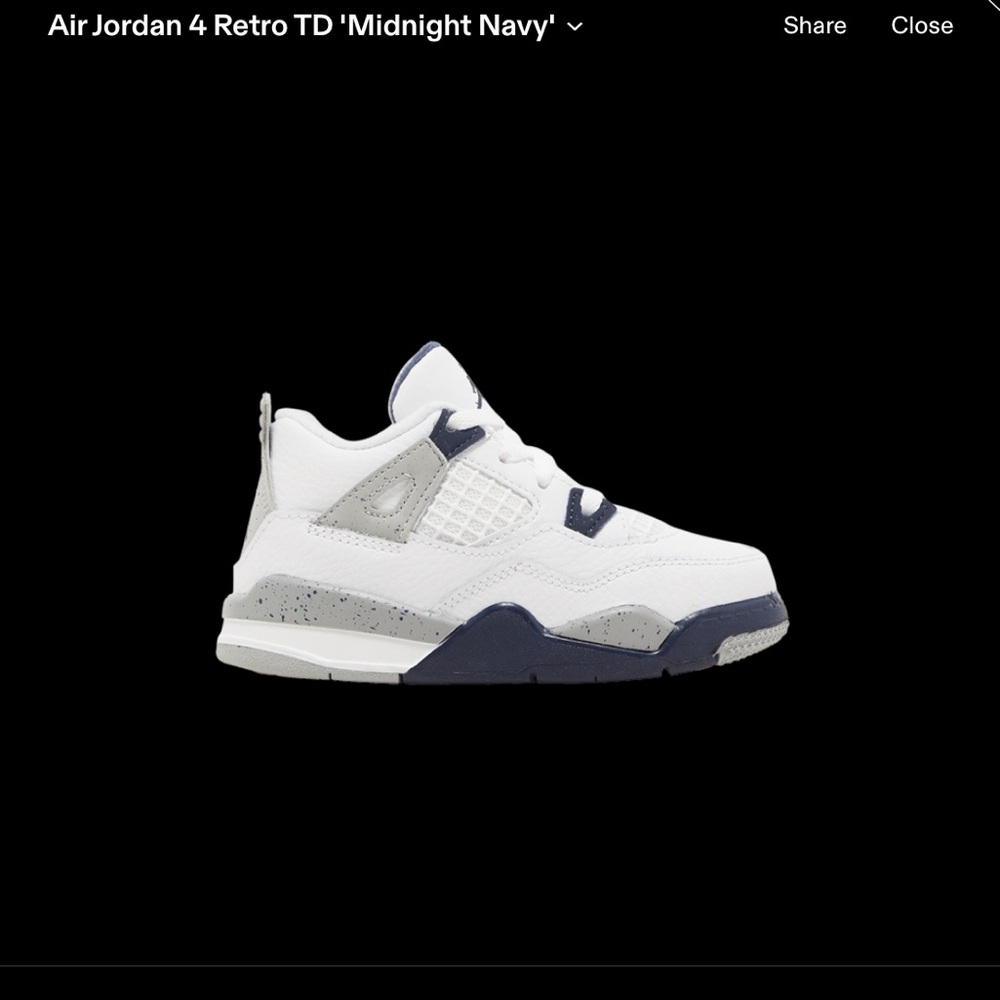 Air Jordan 4 Retro TD 'Midnight Navy'
